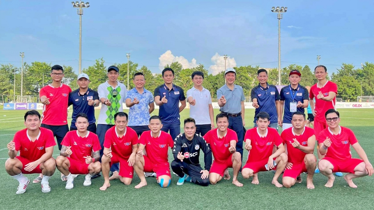 Đội bóng VOV tranh tài ở Giải bóng đá SJC Open Cup 2024